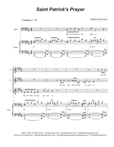 Saint Patrick's Prayer (Vocal Quartet - (SATB)