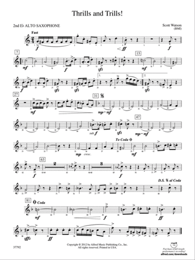 Thrills and Trills!: 2nd E-flat Alto Saxophone