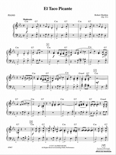 El Taco Picante: Piano Accompaniment