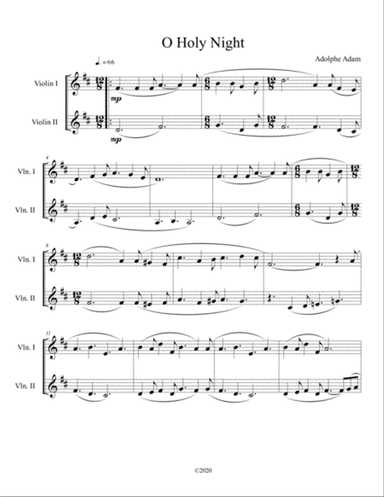 O Holy Night violin duet