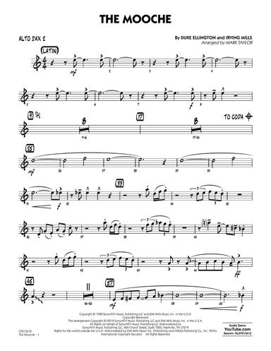 The Mooche (arr. Mark Taylor) - Alto Sax 2