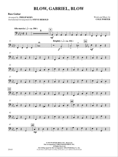 Blow, Gabriel, Blow (from Anything Goes): String Bass