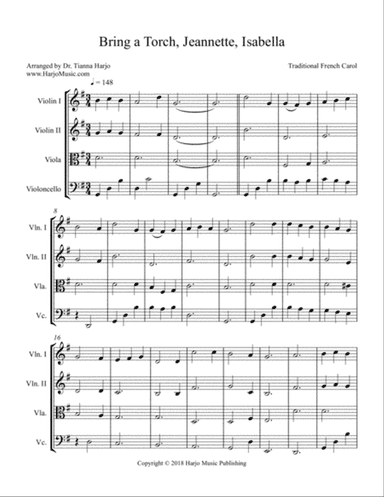 Bring a Torch, Jeanette, Isabella - String Quartet