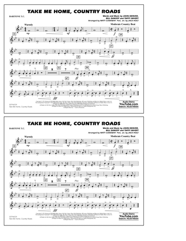 Take Me Home, Country Roads (arr. Matt Conaway) - Baritone T.C.