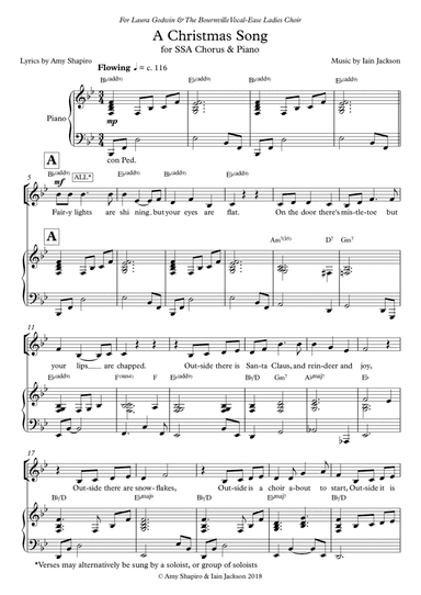 A Christmas Song for SSA Chorus