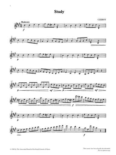 Study from Graded Music for Tuned Percussion, Book II