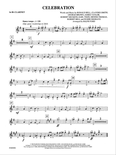 Celebration: 1st B-flat Clarinet