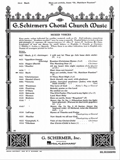 Here Yet Awhile (from St. Matthew Passion)