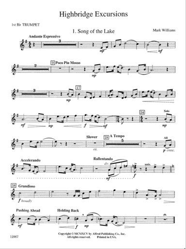 Highbridge Excursions: 1st B-flat Trumpet