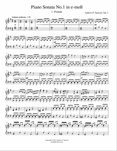 Piano Sonata No.1 in e-moll