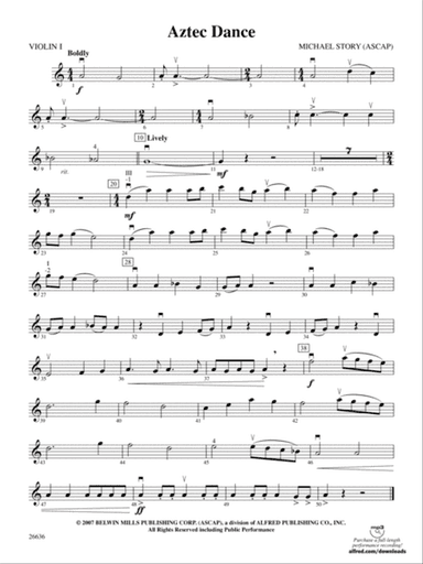 Aztec Dance: 1st Violin