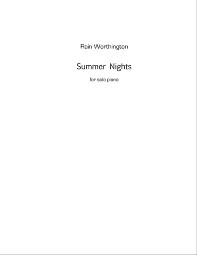 Summer Nights - for piano