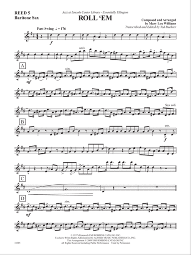 Roll 'Em: E-flat Baritone Saxophone