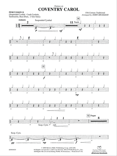 Coventry Carol: 2nd Percussion