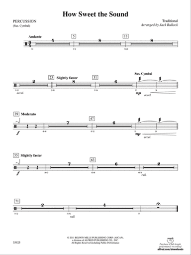 How Sweet the Sound: 1st Percussion