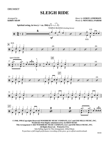 Sleigh Ride: Drums