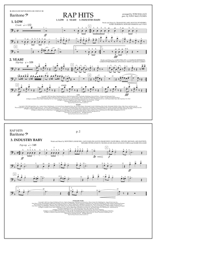 Rap Hits (Low, Yeah!, Industry Baby) - Baritone B.C.