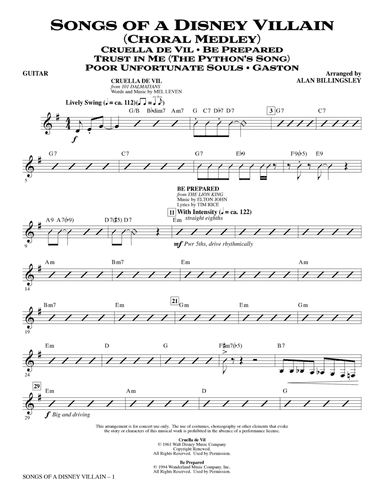 Songs of a Disney Villain (Choral Medley) - Guitar