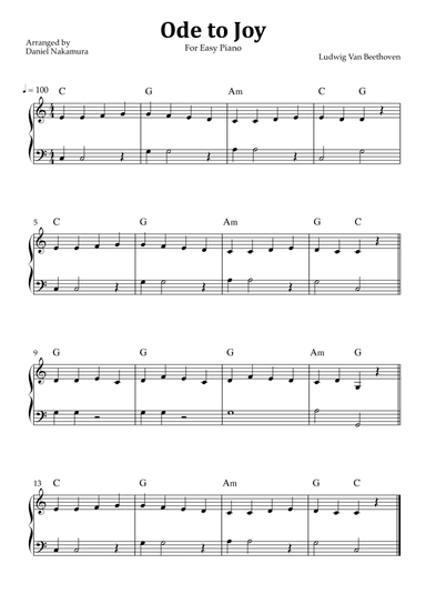 Ode to Joy (Easy Piano)