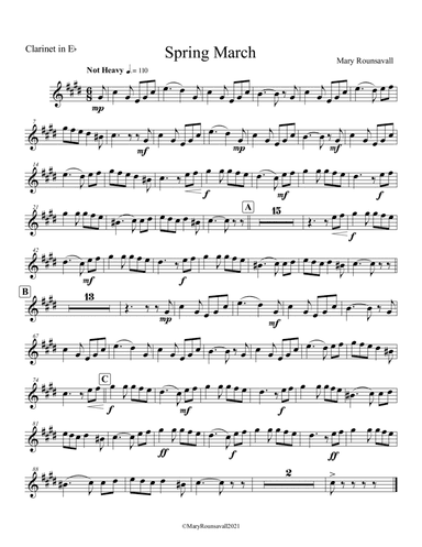 Spring March: Eb CLARINET PART