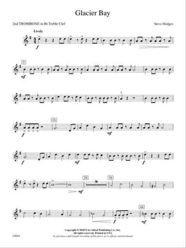 Glacier Bay: (wp) 2nd B-flat Trombone T.C.