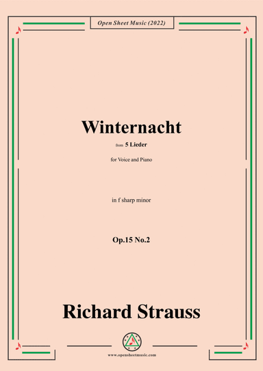 Richard Strauss-Winternacht,in f sharp minor,Op.15 No.2