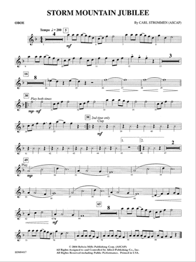 Storm Mountain Jubilee: Oboe