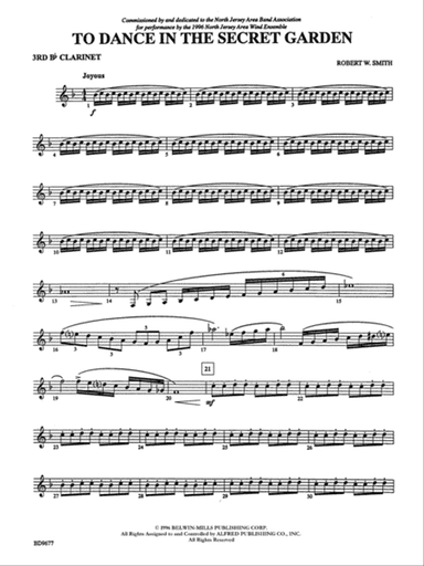 To Dance in the Secret Garden: 3rd B-flat Clarinet