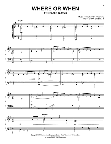 Where Or When (from Babes In Arms)