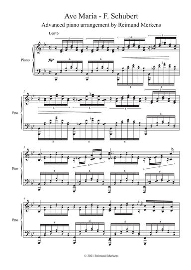 Ave Maria by Franz Schubert - Advanced transcription for Piano