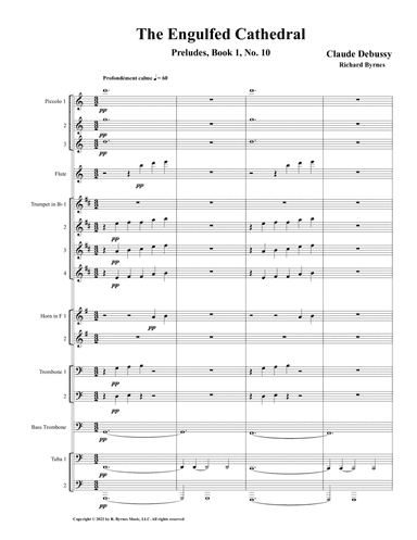 Claude Debussy – La plus que lent (Brass Choir + Piccolo & 2 Flutes)