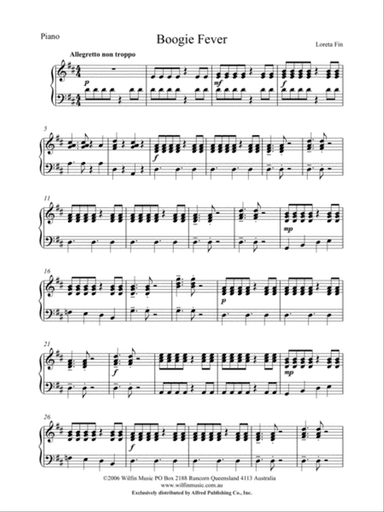 Boogie Fever: Piano Accompaniment