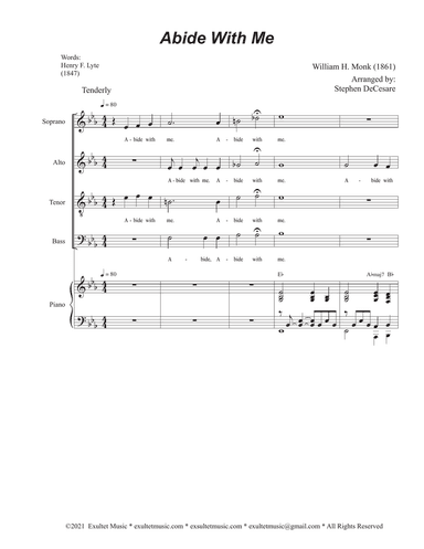 Abide With Me (Vocal Quartet - (SATB)