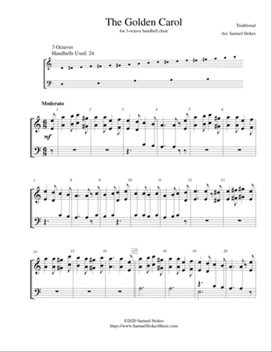 The Golden Carol - for 3-octave handbell choir