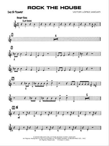 Rock the House: 2nd B-flat Trumpet