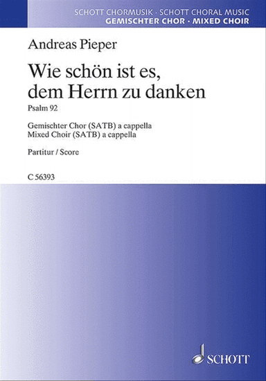 Wie Schon Ist Es, Dem Herrn Zu Danken