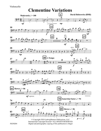 Clementine Variations - Violoncello