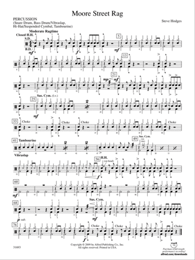 Moore Street Rag: 1st Percussion