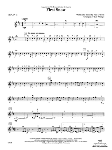 First Snow: 2nd Violin