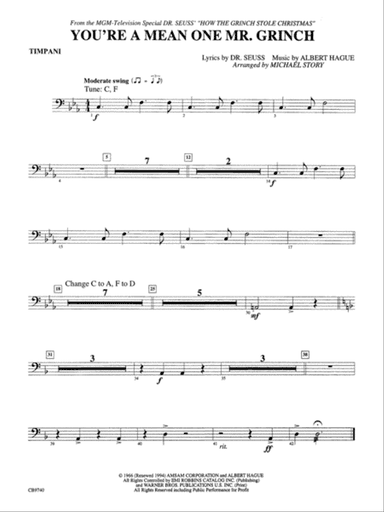 You're a Mean One, Mr. Grinch: Timpani