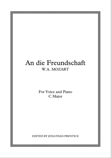 An die Freundschaft (C Major)