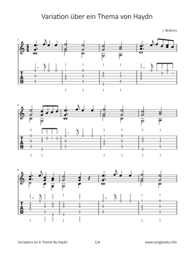 Variation über ein Thema von Haydn