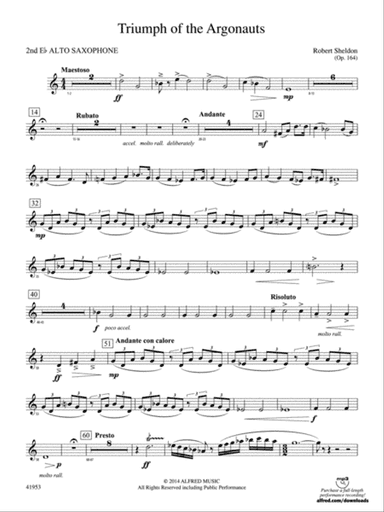 Triumph of the Argonauts: 2nd E-flat Alto Saxophone