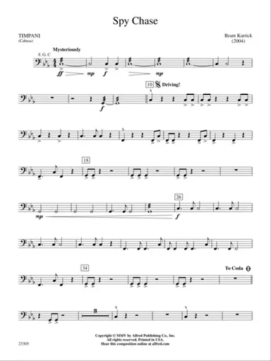 Spy Chase: Timpani