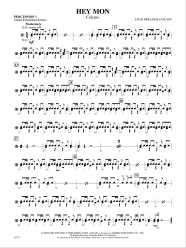 Hey Mon (Calypso): 1st Percussion