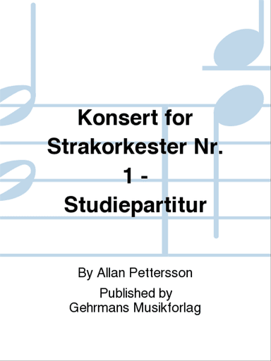 Konsert for Strakorkester Nr. 1 - Studiepartitur