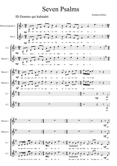 Seven Psalms III Qui habitabit