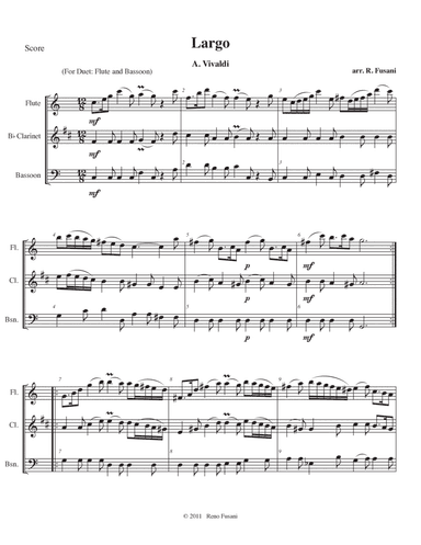 Largo (for Woodwind Trio)