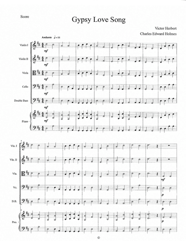 Gypsy Love Song--String Orchestra Set