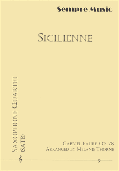 Sicilienne for saxophone quartet